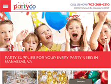 Tablet Screenshot of manassaspartysupplies.com